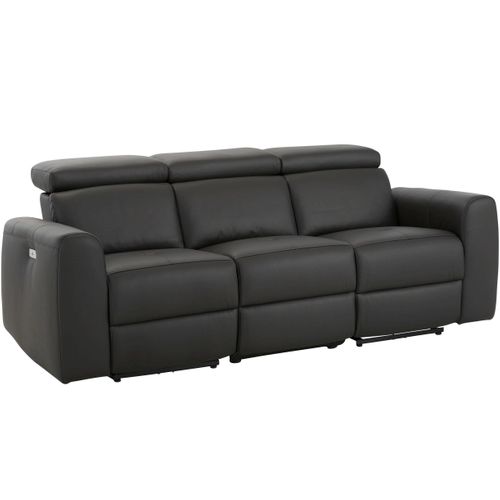 Capena-canapé 3 Places Electrictric En Pu Marron