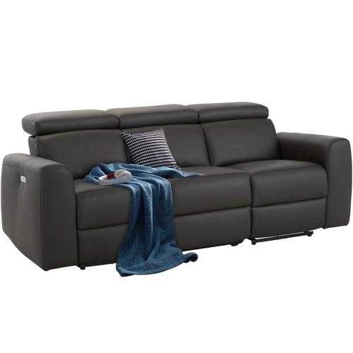 Capena-canapé 3 Places Electrictric En Pu Marron