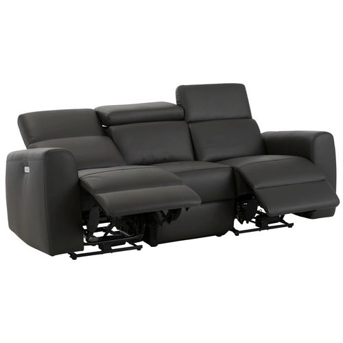 Capena-canapé 3 Places Electrictric En Pu Marron