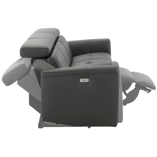 Capena-canapé 3 Places Electrictric En Gl/pu Gris