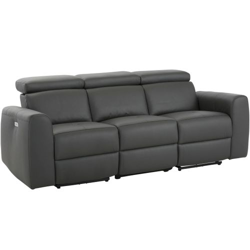 Capena-canapé 3 Places Electrictric En Gl/pu Gris