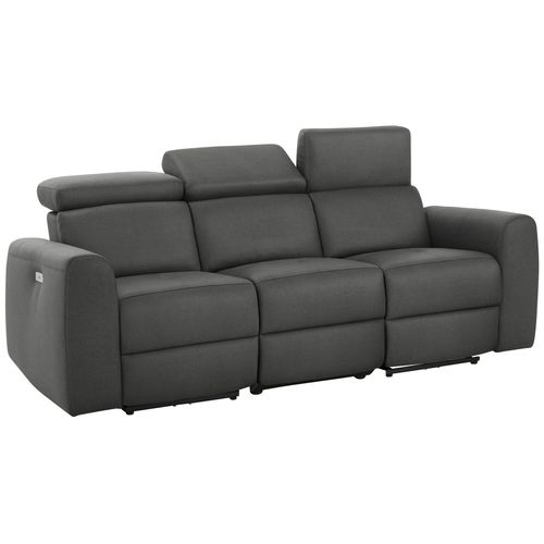 Capena-canapé 3 Places Electrictric En Tissu Anthracite