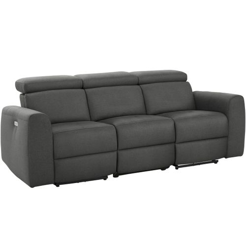Capena-canapé 3 Places Electrictric En Tissu Anthracite