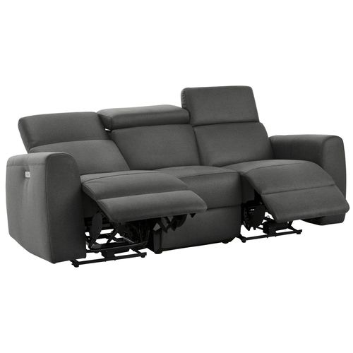 Capena-canapé 3 Places Electrictric En Tissu Anthracite