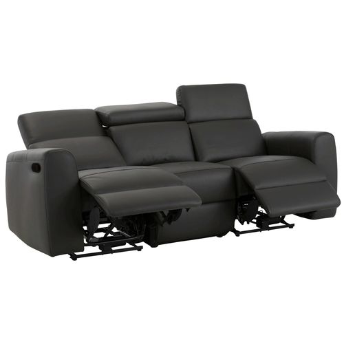 Capena-canapé 3 Places En Pu Marron