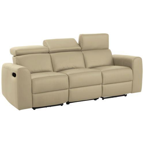 Capena-canapé 3 Places En Pu Crème