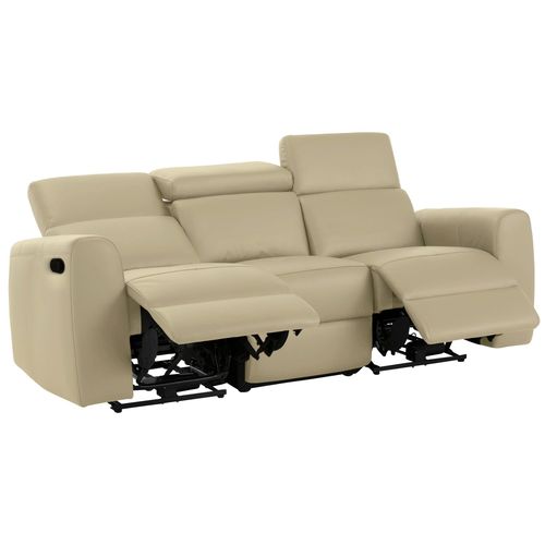 Capena-canapé 3 Places En Pu Crème