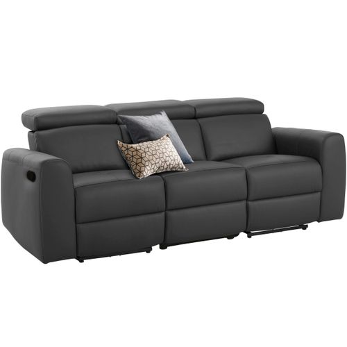 Capena-canapé 3 Places En Pu Gris