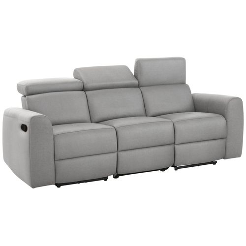 Capena-canapé 3 Places En Tissu Gris