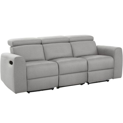 Capena-canapé 3 Places En Tissu Gris