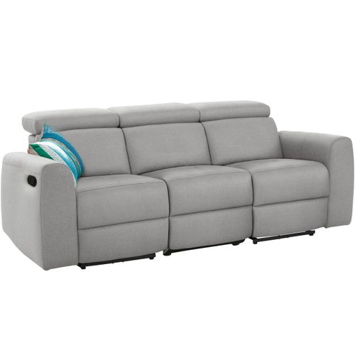 Capena-canapé 3 Places En Tissu Gris