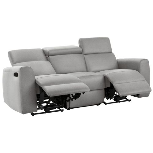 Capena-canapé 3 Places En Tissu Gris