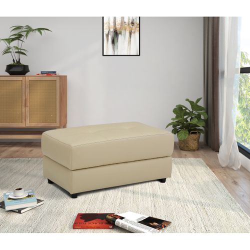 Capena-pouf Crème Tissu