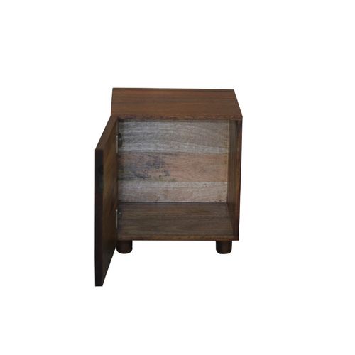 Damask-table D'appoint Avec 1 Porte En Marron