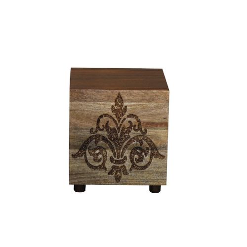 Damask-table D'appoint Avec 1 Porte En Marron