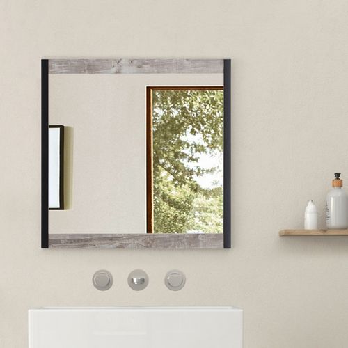 Chris-miroir En Aggloméré Béton / Noir