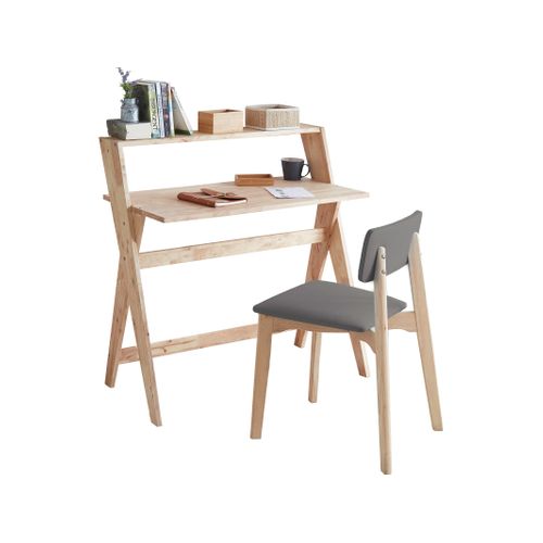 Mickey-bureau + Chaise Anthracite Nature