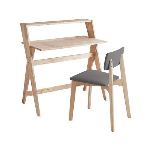 Mickey-bureau + Chaise Anthracite Nature