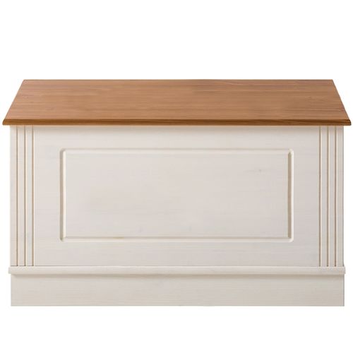 Anita-commode Avec Rangement En Pin Blanc / Miel