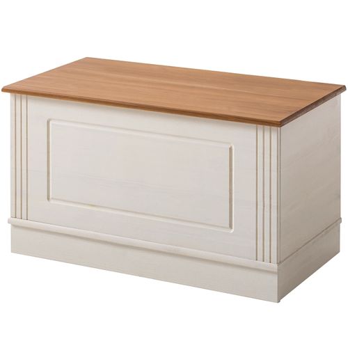 Anita-commode Avec Rangement En Pin Blanc / Miel