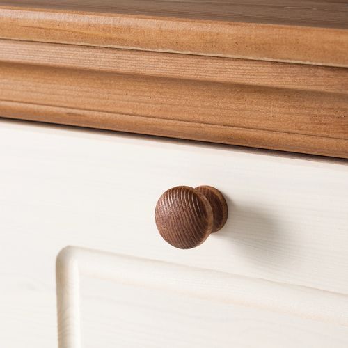 Anita - Meuble à Chaussures Avec 3 Portes Battantes En Pin Blanc/miel