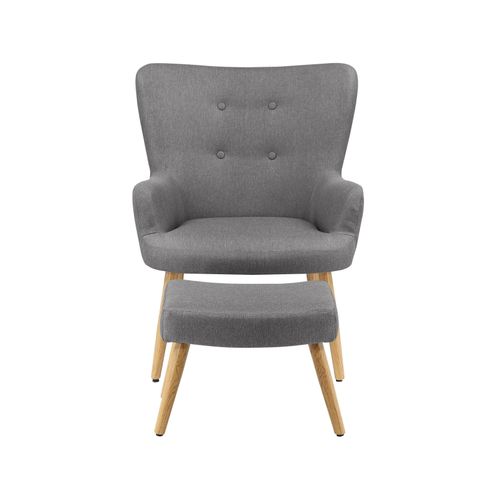 Coco-fauteuil En Tissu Gris Clair