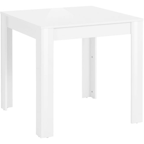 Lynn - Table à Manger En Mélaminé Blanc 4 Personnes L80
