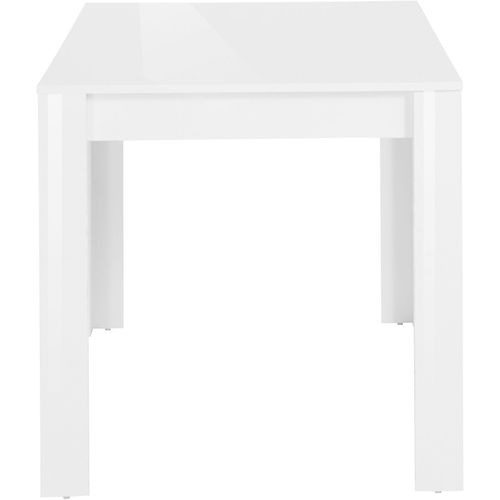 Lynn - Table à Manger En Mélaminé Blanc 6 Personnes L120