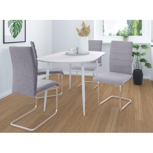 Doris-chaise 4 Pack Gris Clair