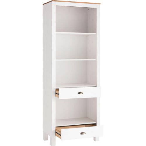 Oslo-bibliothèque Avec Étagère Ouverte Et 2 Tiroirs, Blanche