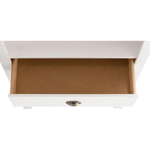 Oslo-bibliothèque Avec Étagère Ouverte Et 2 Tiroirs, Blanche