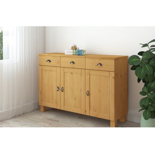 Oslo-buffet 3 Portes 3 Tiroirs En Aspect Chêne