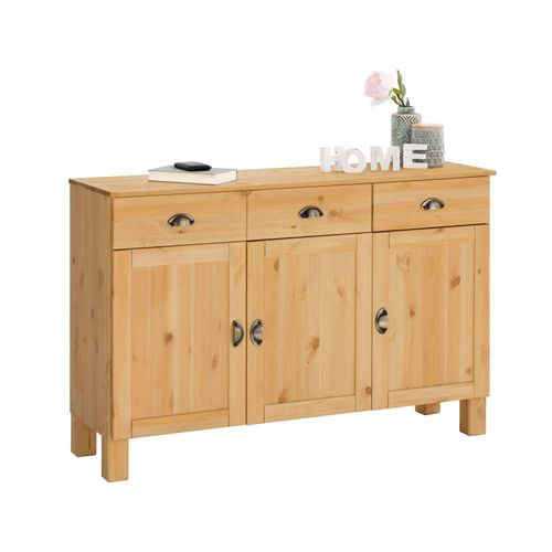 Oslo-buffet 3 Portes 3 Tiroirs En Aspect Chêne