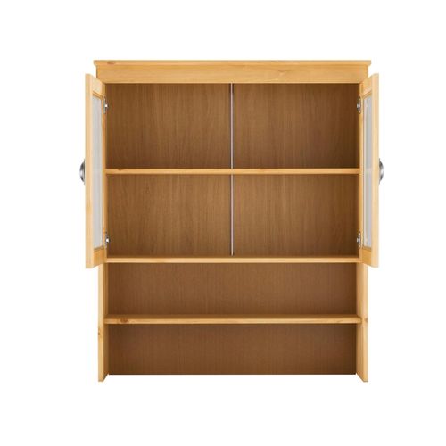 Oslo-huche 2 Portes En Verre En Aspect Chêne