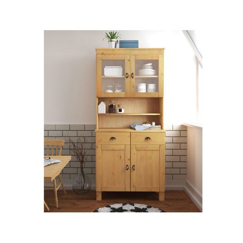 Oslo-huche 2 Portes En Verre En Aspect Chêne