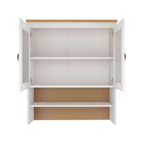 Oslo-huche 2 Portes En Verre En Blanc