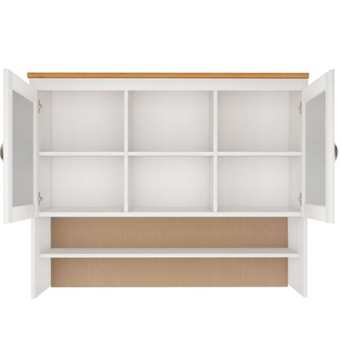 Oslo-huche 2 Portes En Verre En Blanc