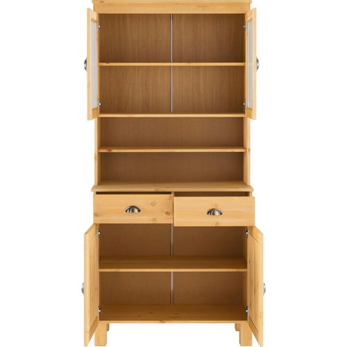 Oslo-buffet 2 Portes Vitrées 2 Portes 2 Tiroirs Teinté/cire