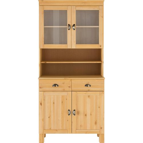 Oslo-buffet 2 Portes Vitrées 2 Portes 2 Tiroirs Teinté/cire