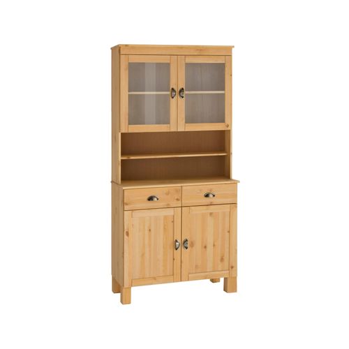 Oslo-buffet 2 Portes Vitrées 2 Portes 2 Tiroirs Teinté/cire