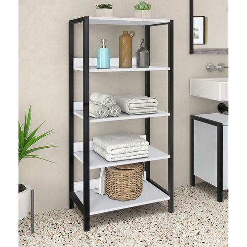 Chris-bibliothèque En Effet Bois / Métal Blanc Noir