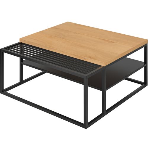 Apartment-table Basse 90x90 Cm Aspect Chêne Noir