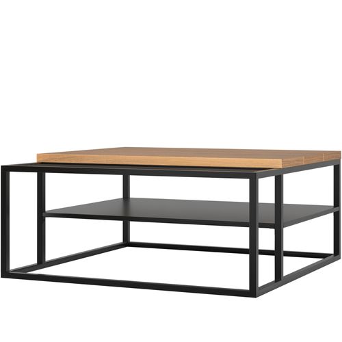 Apartment-table Basse 90x90 Cm Aspect Chêne Noir