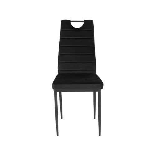 Mandy - Chaises De Salle à Manger, Ensemble De 2, En Velours Noir