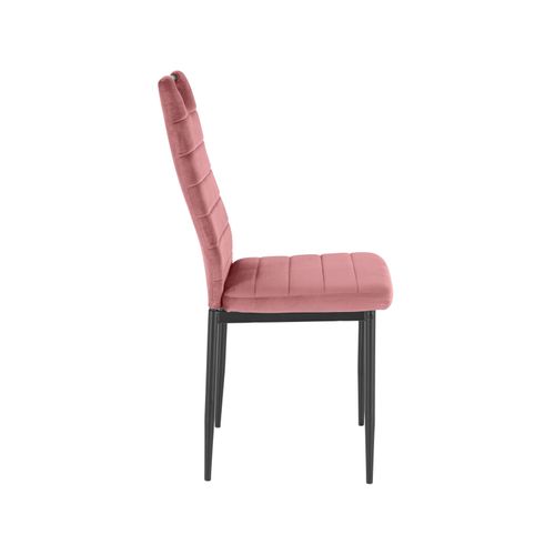 Mandy - Lot De 2 Chaises De Salle à Manger En Velours Rose