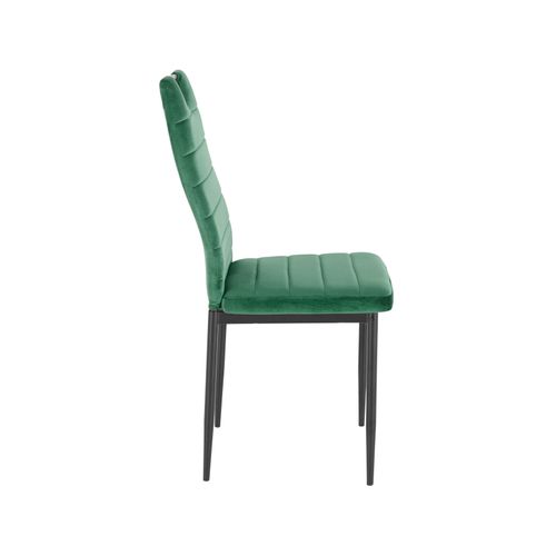 Mandy - Ensemble De 4 Chaises De Salle à Manger En Velours Vert Foncé