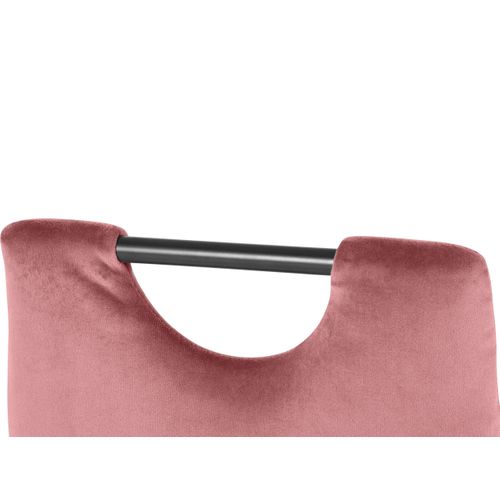 Mandy - Lot De 4 Chaises De Salle à Manger En Velours Rose Foncé