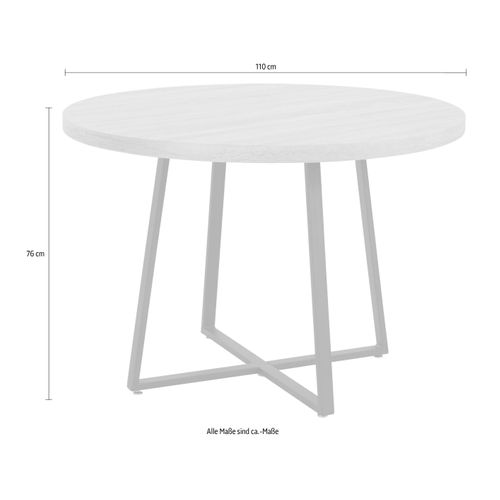 Anja - Table De Salle à Manger En Mdf Chêne