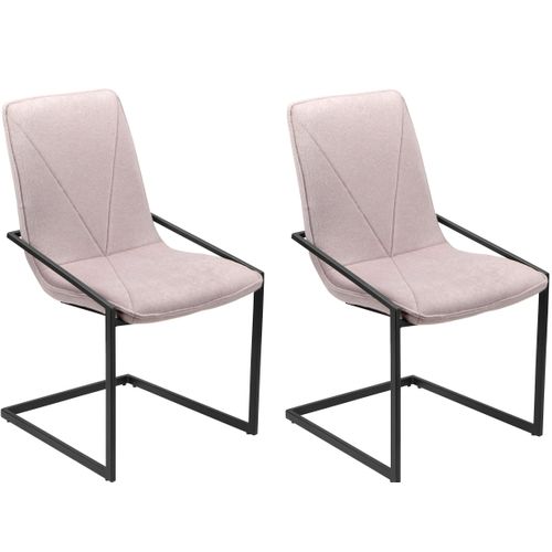Viggo-chaise 2 Pack En Velvet Silver