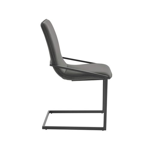 Viggo-lot De 2 Chaises De Salle à Manger Rembourrées En Velours Gris